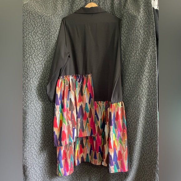 Funky artsy black multicolor dress Audience New York - Picture 8 of 9